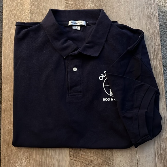 Brand New Black polo shirt with Old Timers Logo by FeatherLite size 2XL - Picture 2 of 5